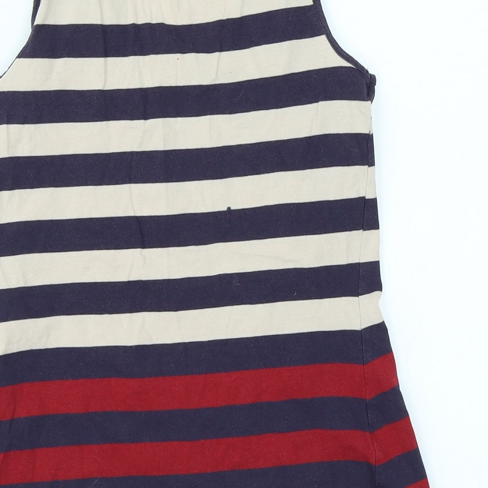 Great Plains Womens Blue Striped Basic Tank Size XS