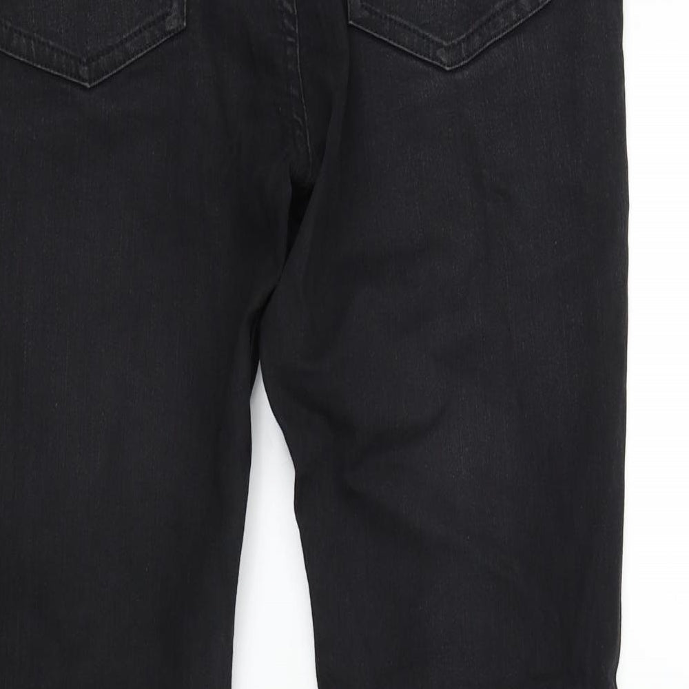 Denim & Co. Womens Black Straight Jeans Size 32 L30 in
