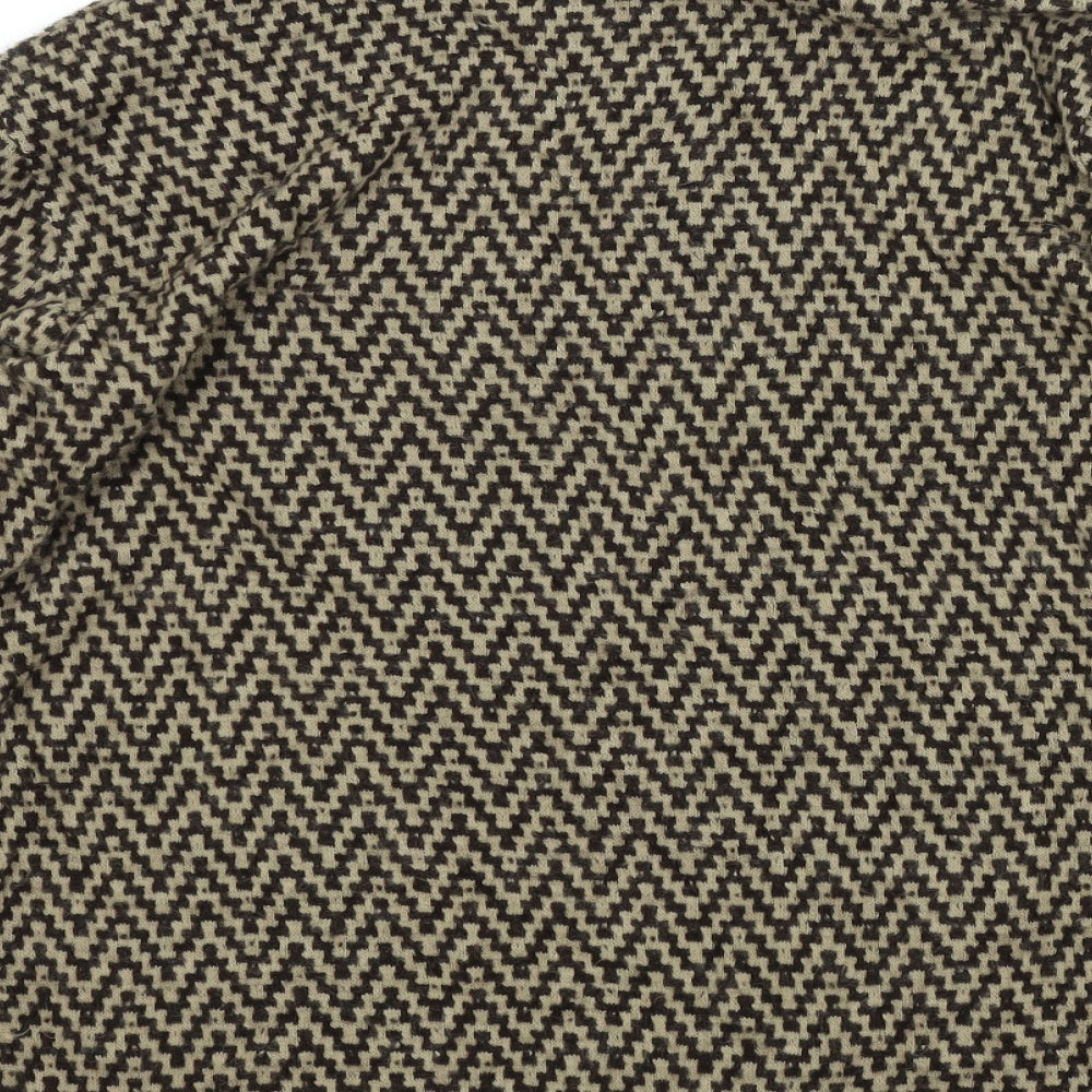Preworn Womens Brown Geometric Pullover Jumper Size M