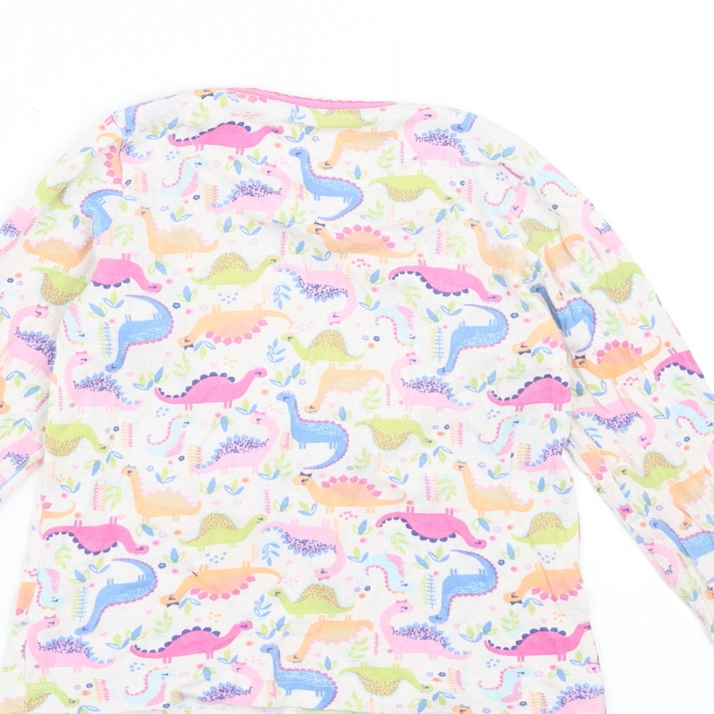 Sainsburys Girls Pink Solid Top Pyjama Top Size 4-5 Years - Dinosaur