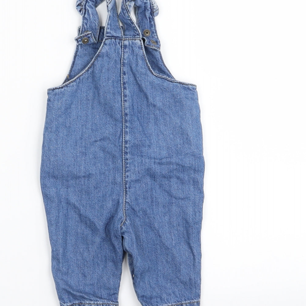 Marks & Spencer Girls Blue Dungaree One-Piece Size 0-3 Months