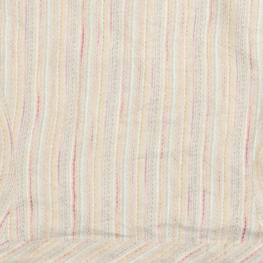 Marks & Spencer Womens Beige Striped Jacket Blazer Size 14