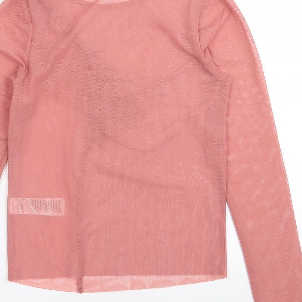 New Look Womens Pink Basic T-Shirt Size 8