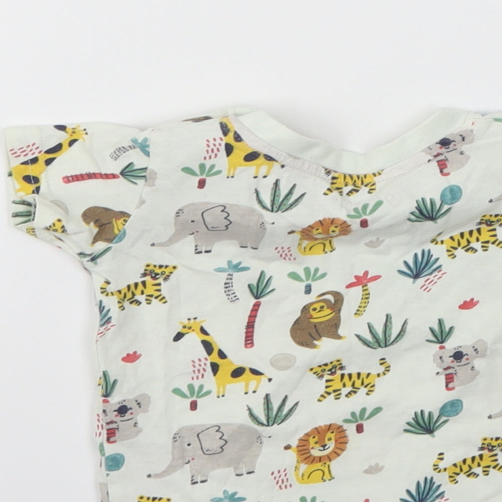 Primark Boys Multicoloured Animal Print Basic T-Shirt Size 3-6 Months