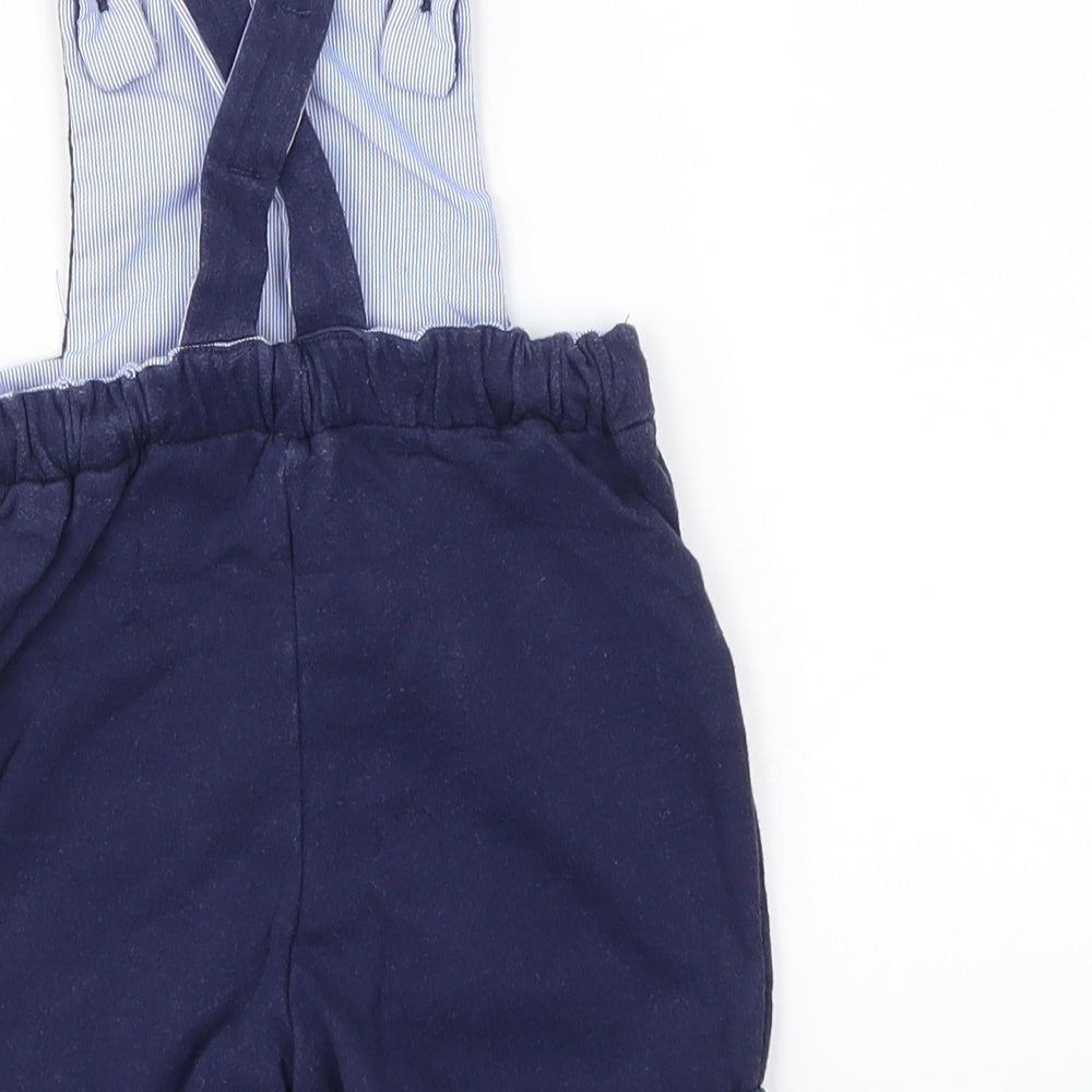 Matalan Boys Blue Dungaree One-Piece Size 6-9 Months