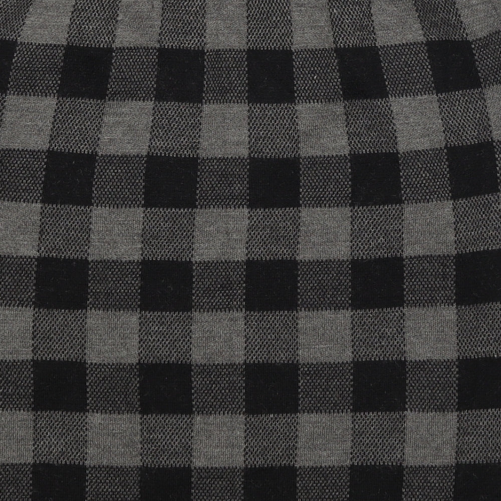 Adrienne Vittadinaq Womens Black Check Straight & Pencil Skirt Size L