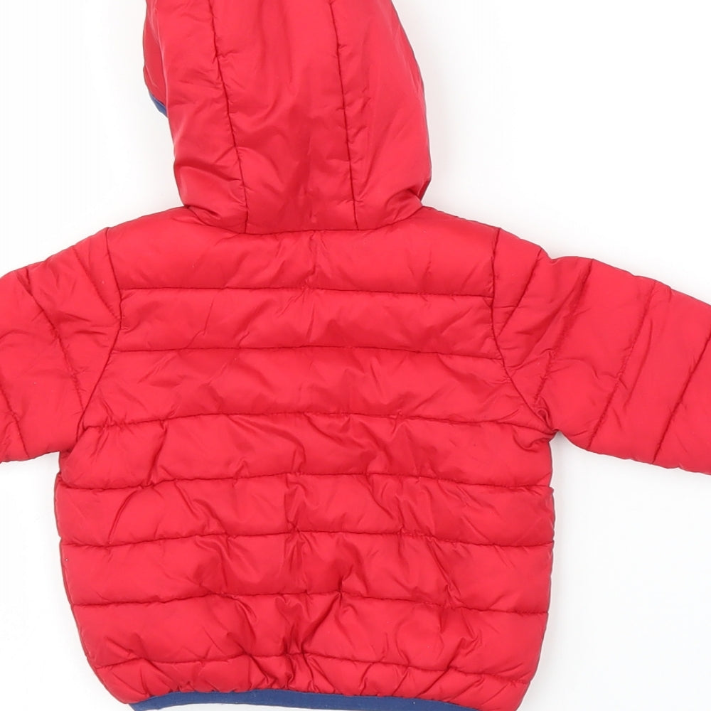NEXT Boys Red Puffer Jacket Coat Size 0-3 Months