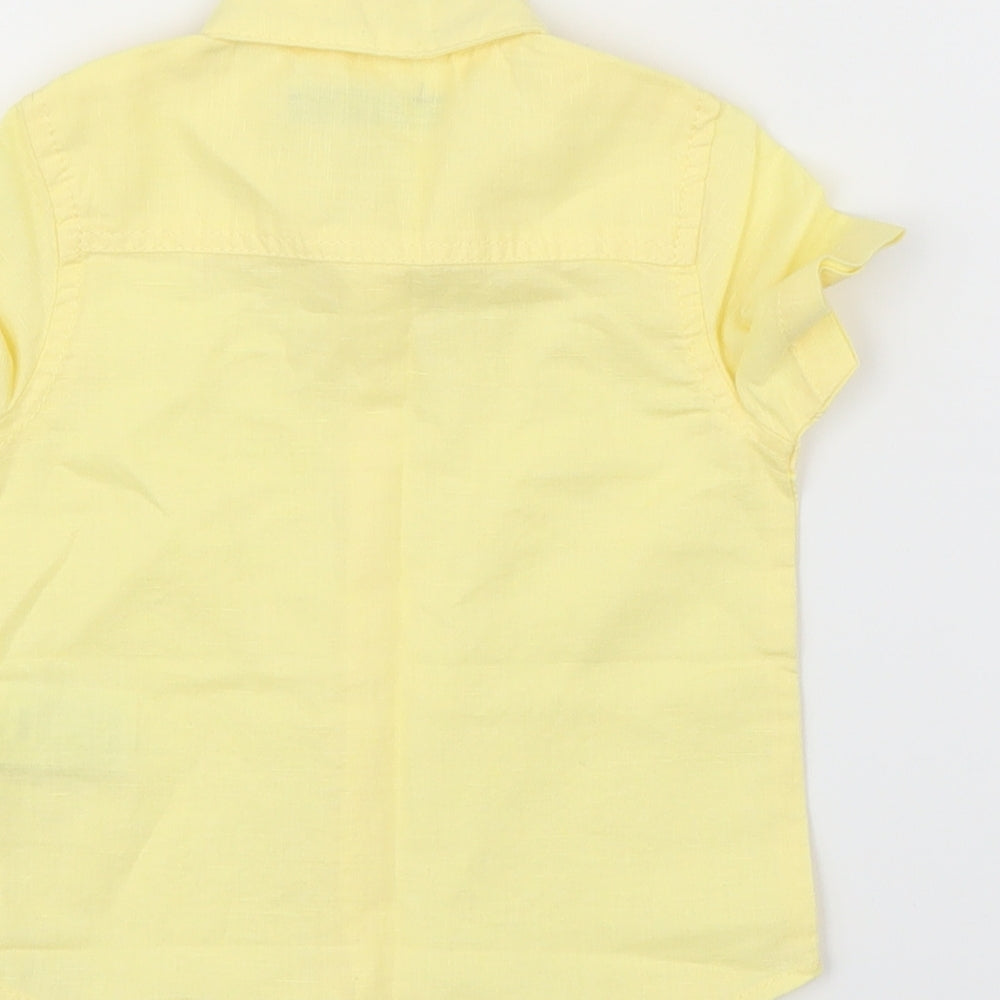 NEXT Baby Yellow Basic Button-Up Size 3-6 Months