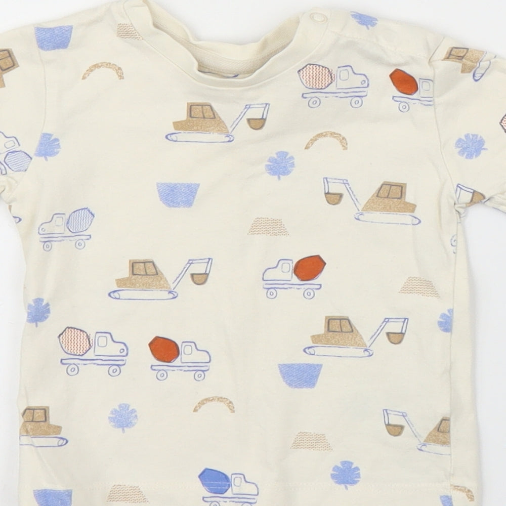 M&S Baby Beige Basic T-Shirt Size 9-12 Months