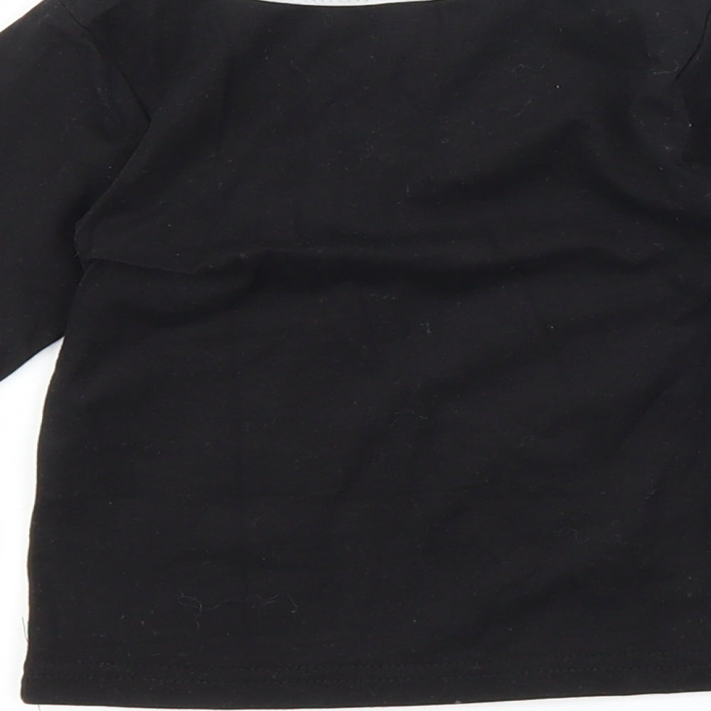 Preworn Baby Black Basic T-Shirt Size 6-9 Months