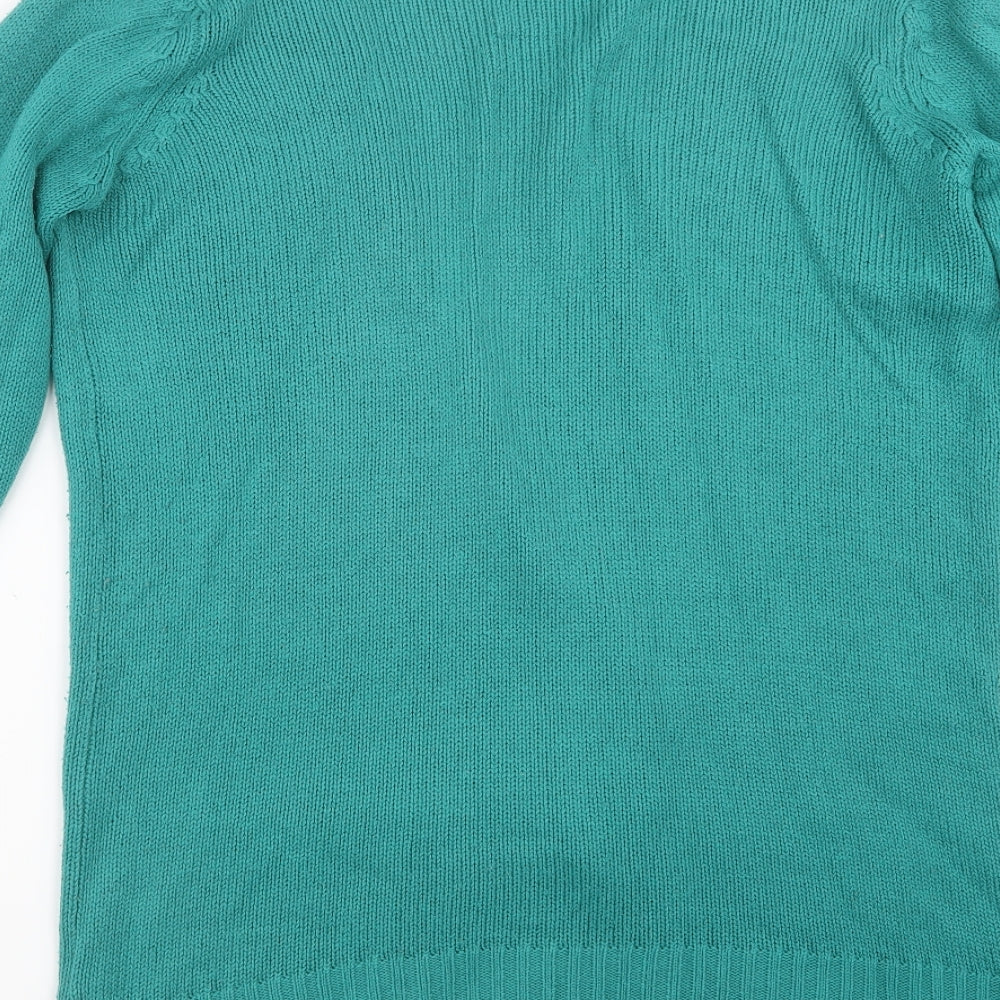 Marisota Womens Green Knit Cardigan Jumper Size 10