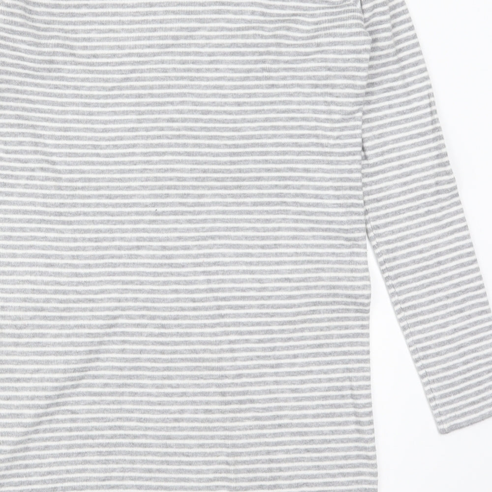 Primark Womens Grey Striped Jumper Dress Size 10