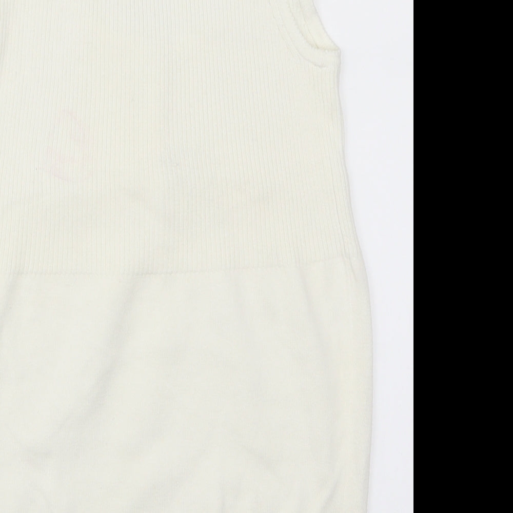 George Womens White Basic Tank Size 10 - Cream