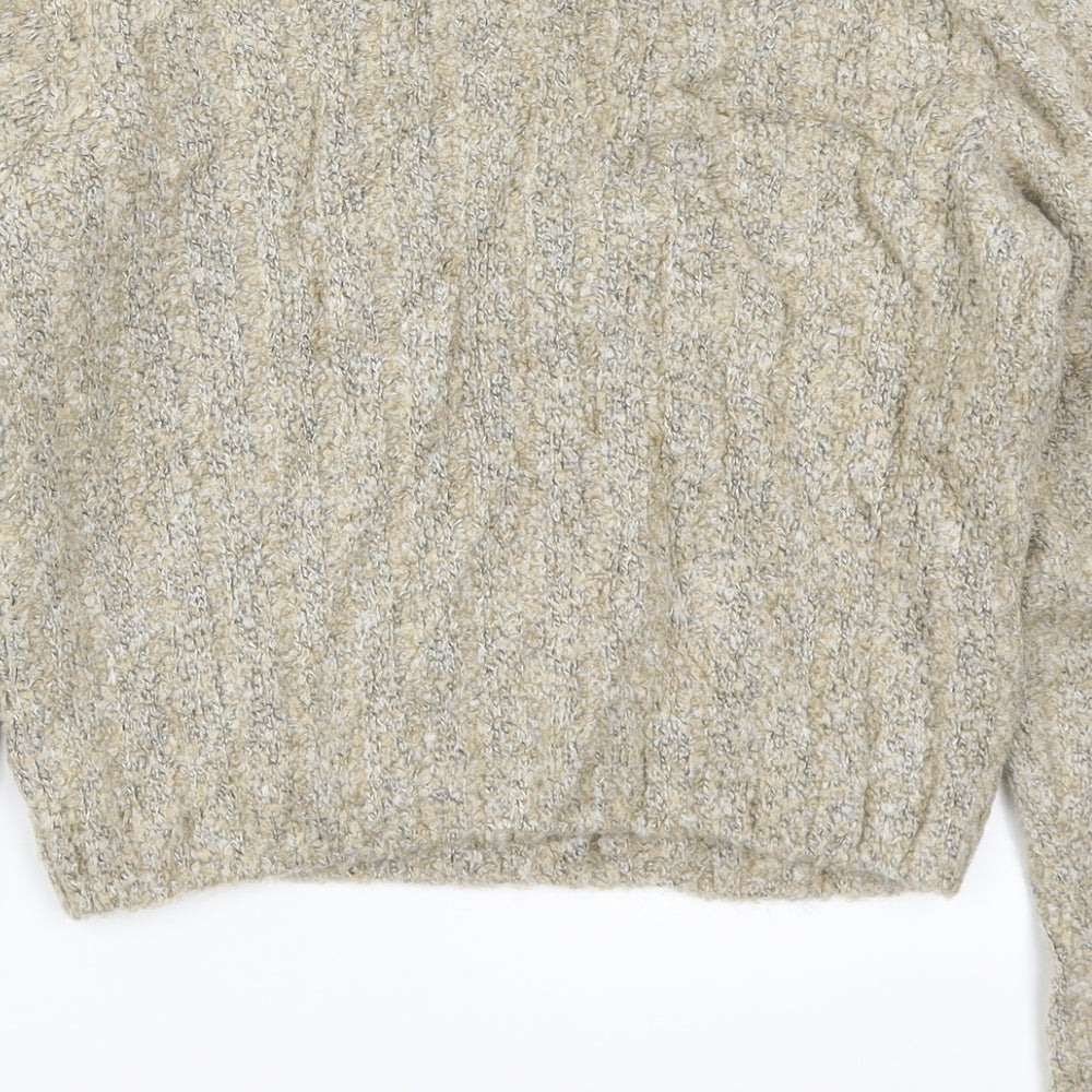 Marks & Spencer Womens Beige Knit Pullover Jumper Size 10