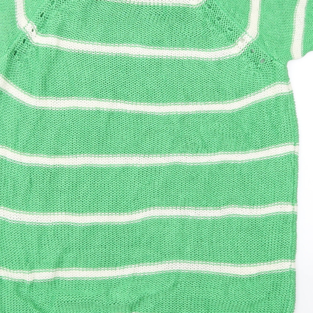 Peacocks Womens Grey Striped Pullover Jumper Size S
