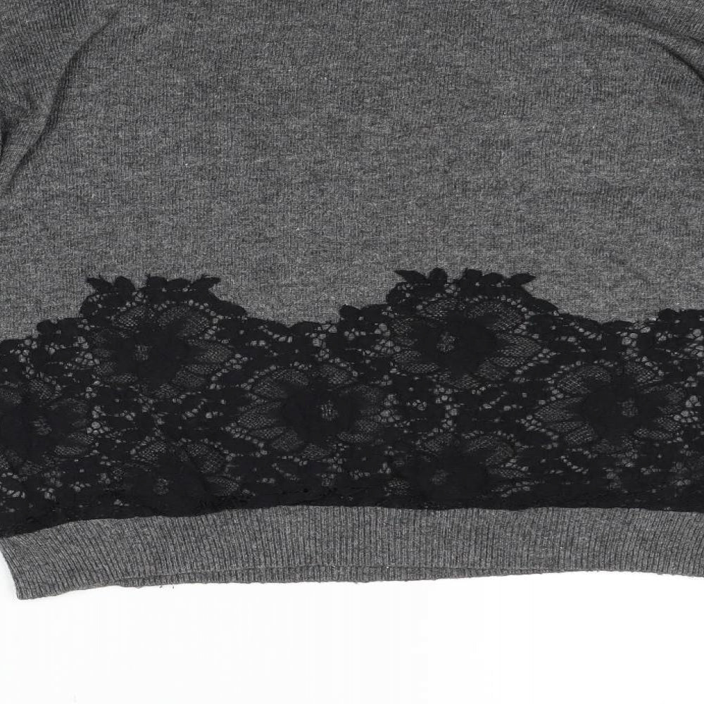 Topshop Womens Grey Pullover Jumper Size 8