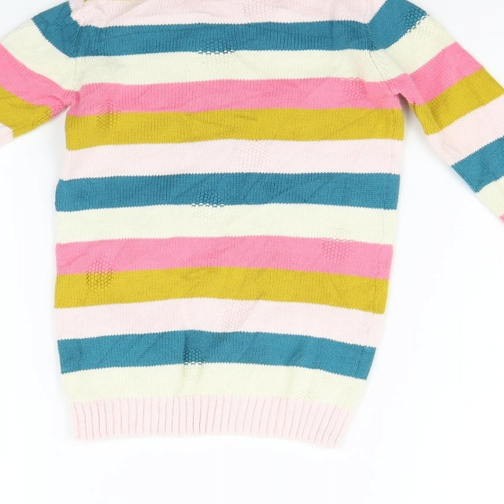 George Girls Multicoloured Striped Pullover Jumper Size 2 Years
