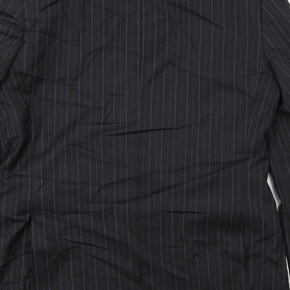 tom england Mens Black Striped Jacket Blazer Size 42