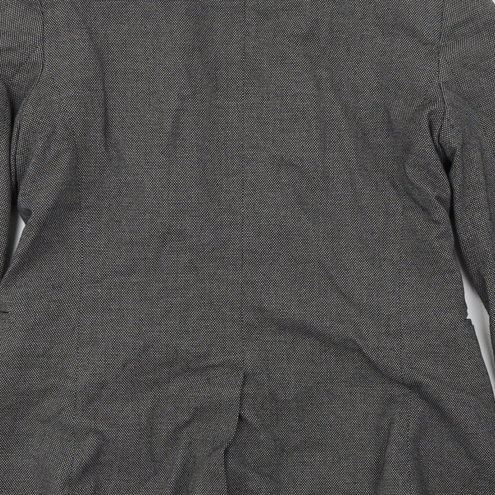 MING Womens Grey Jacket Blazer Size S