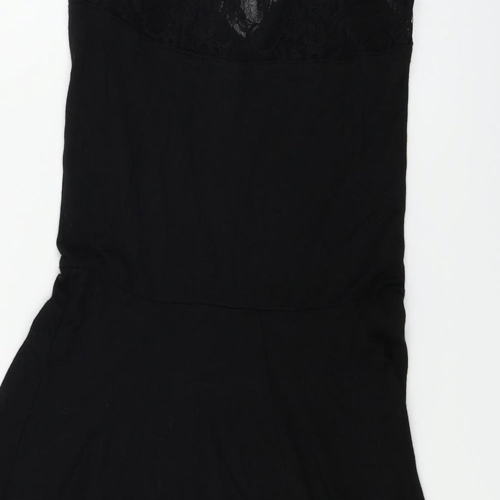 New Look Womens Black Basic Blouse Size 10
