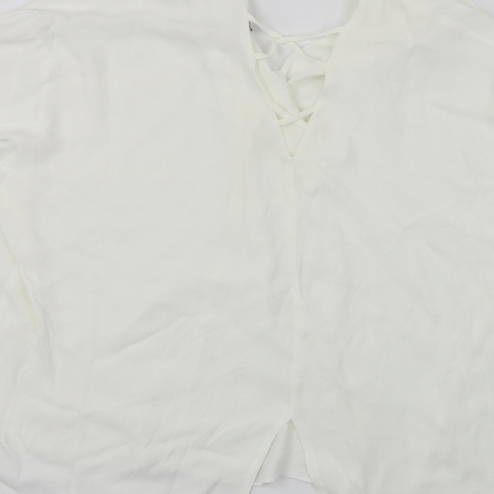 river island Womens White Basic Blouse Size 10