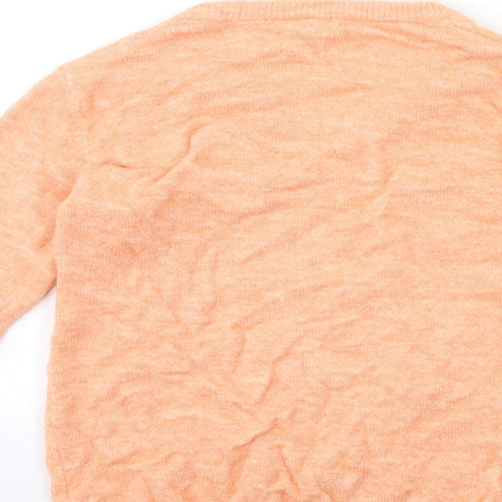 TU Womens Orange Knit Pullover Jumper Size 8