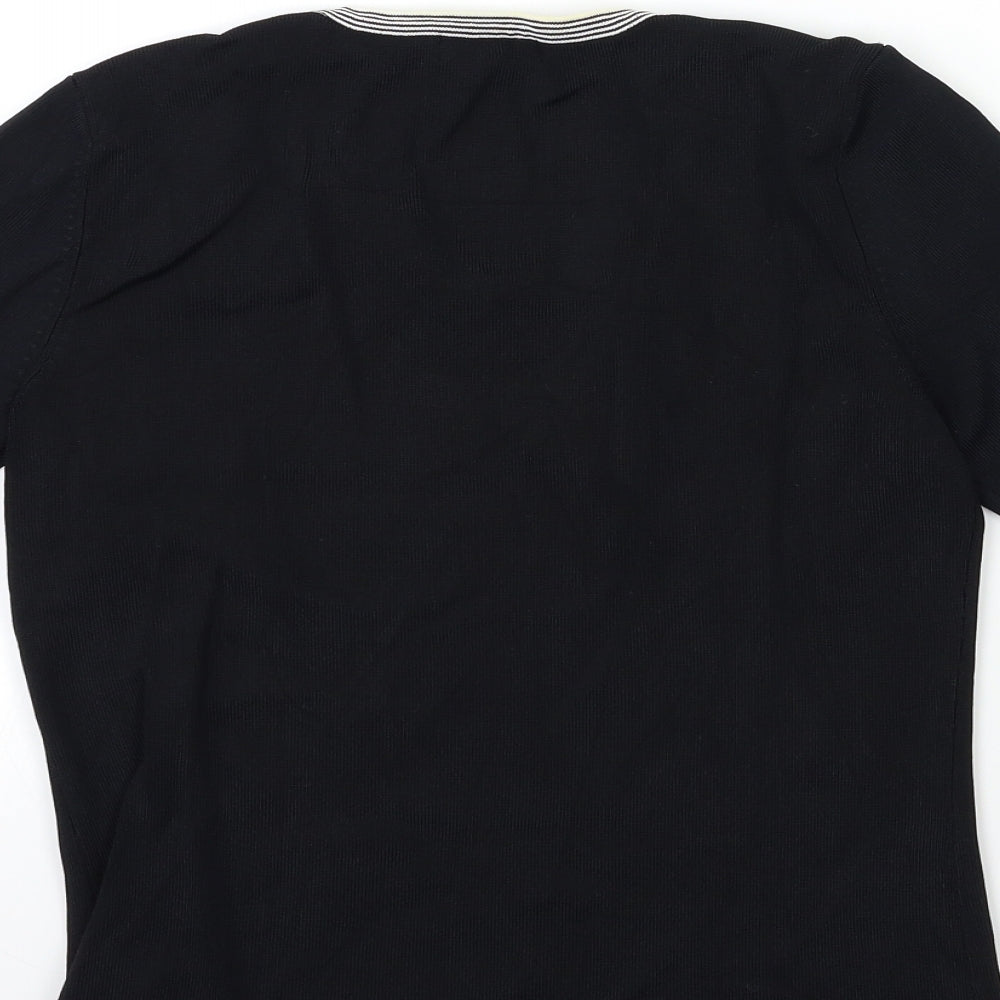 Berkertex Womens Black Knit Basic T-Shirt Size 12