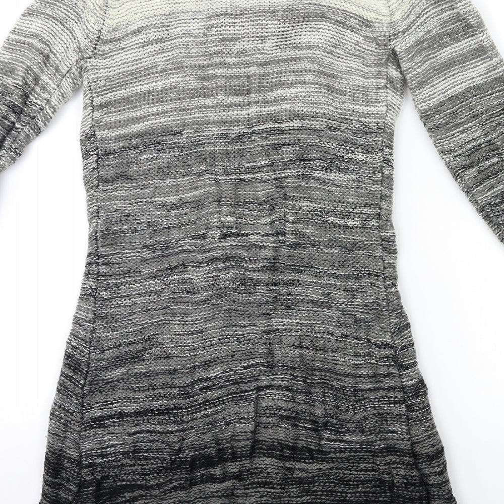 CKM Womens Grey Knit Cardigan Jumper Size S