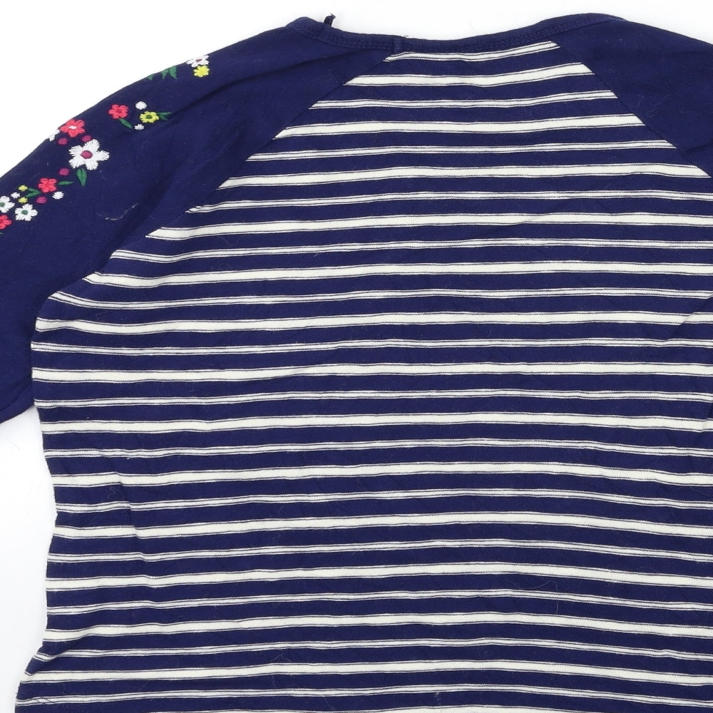 FALMER Womens Blue Striped Knit Pullover Jumper Size 8