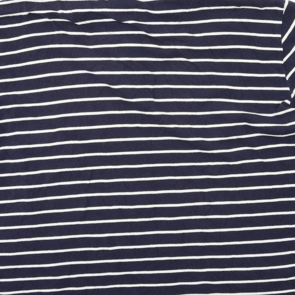 Easy Mens Blue Striped Knit Polo Size 2XL