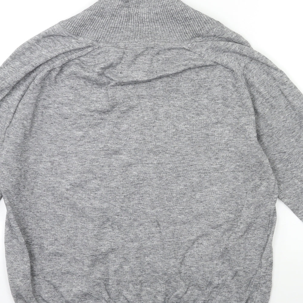 seppala Mens Grey Knit Pullover Jumper Size M