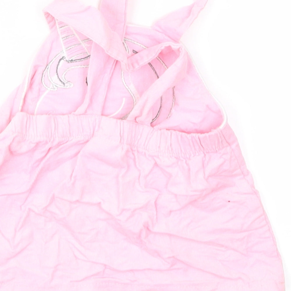 Youngland Girls Pink Corduroy Pinafore/Dungaree Dress Size 12 Months