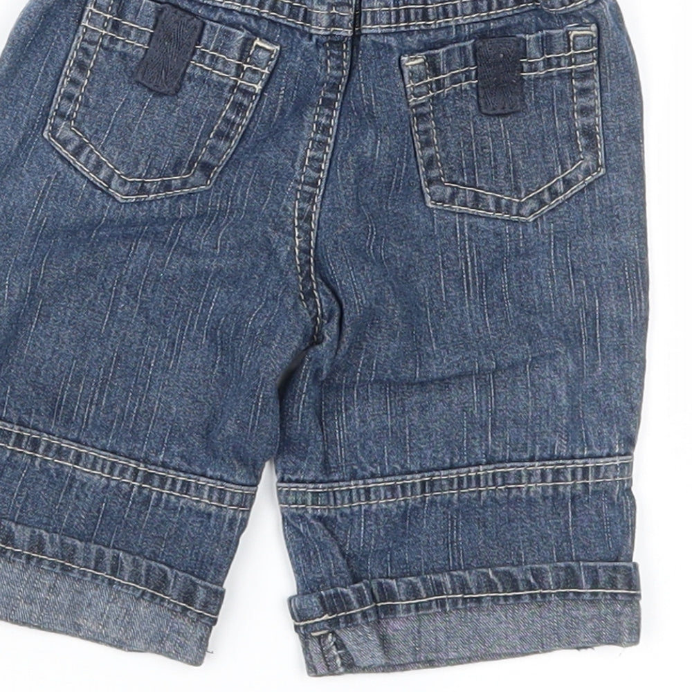 Adams Baby Blue Denim Cargo Jeans Size 0-3 Months