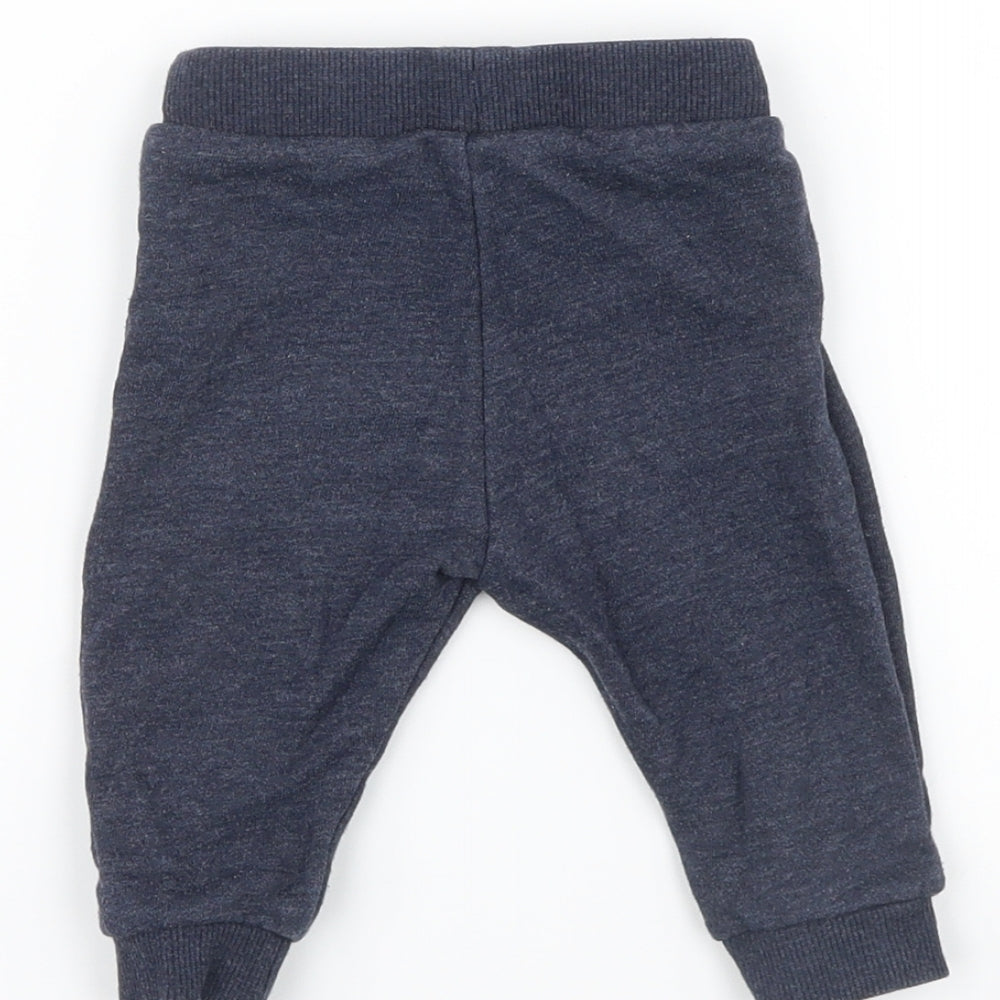F&F Baby Blue Ikat Jogger Trousers Size 3-6 Months L68 cm