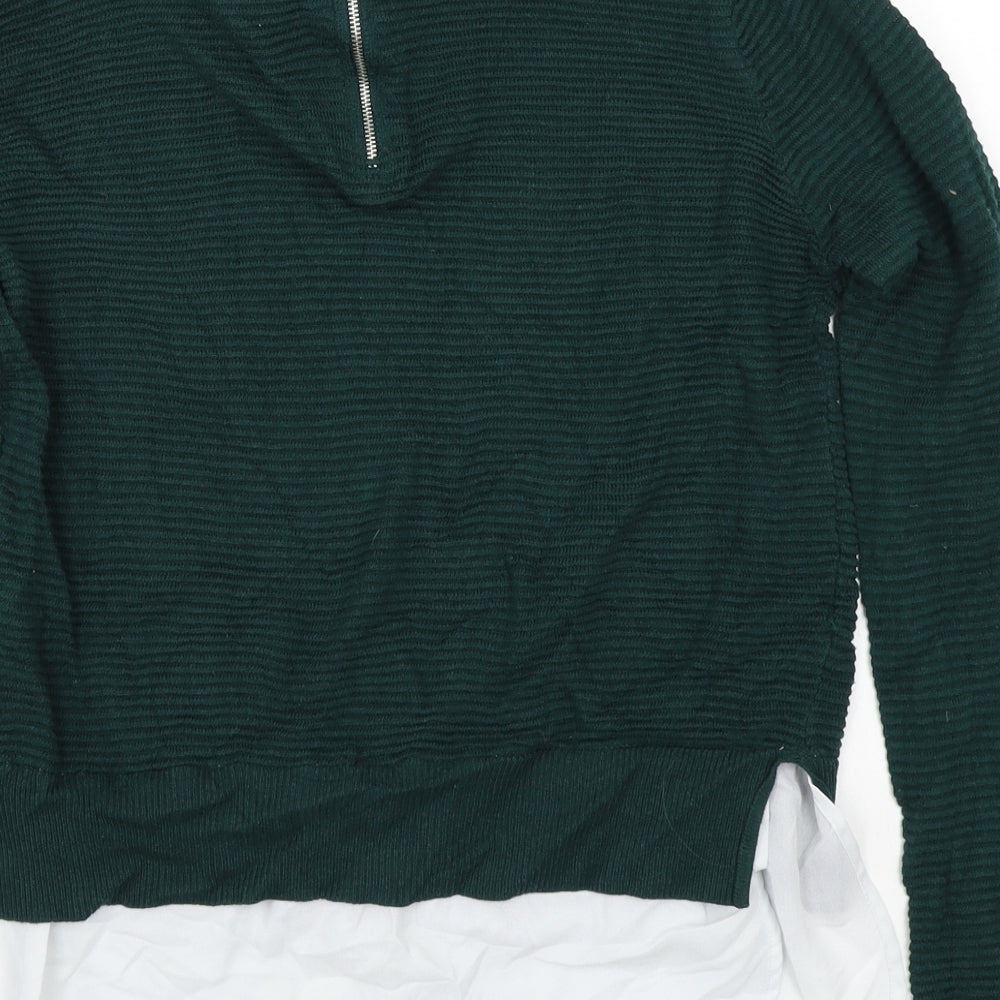 Primark Womens Green Pullover Jumper Size S