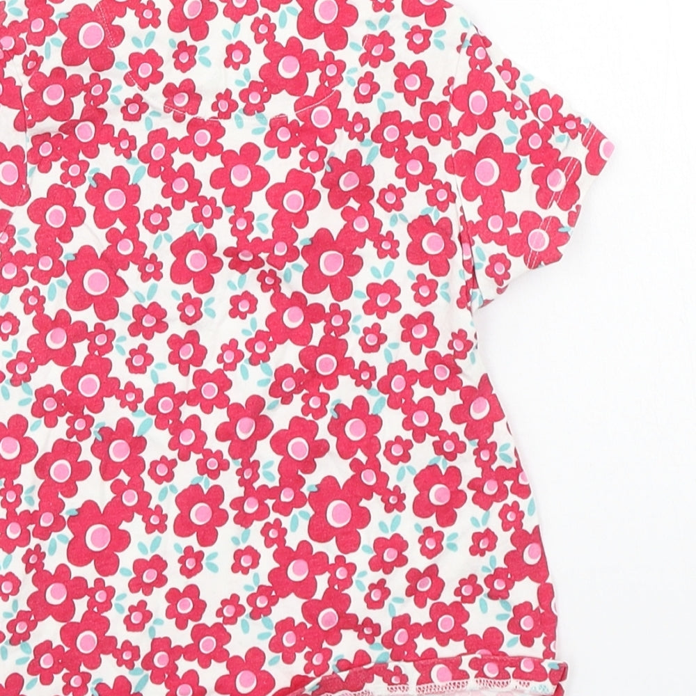 Mothercare Baby Pink Floral Basic Polo Size 18-24 Months