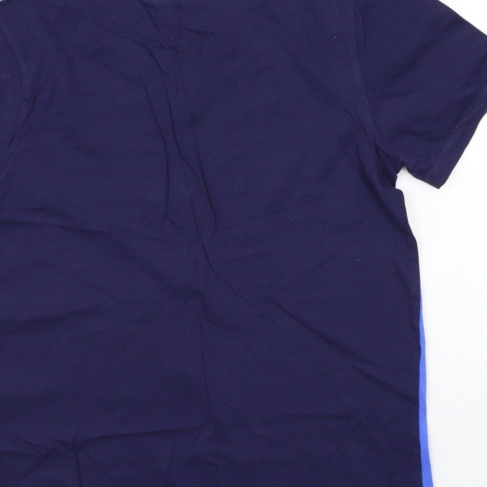 George Boys Blue Striped Basic T-Shirt Size 12 Years