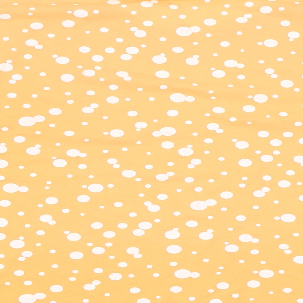 Sandpiper Womens Orange Polka Dot Basic T-Shirt Size M