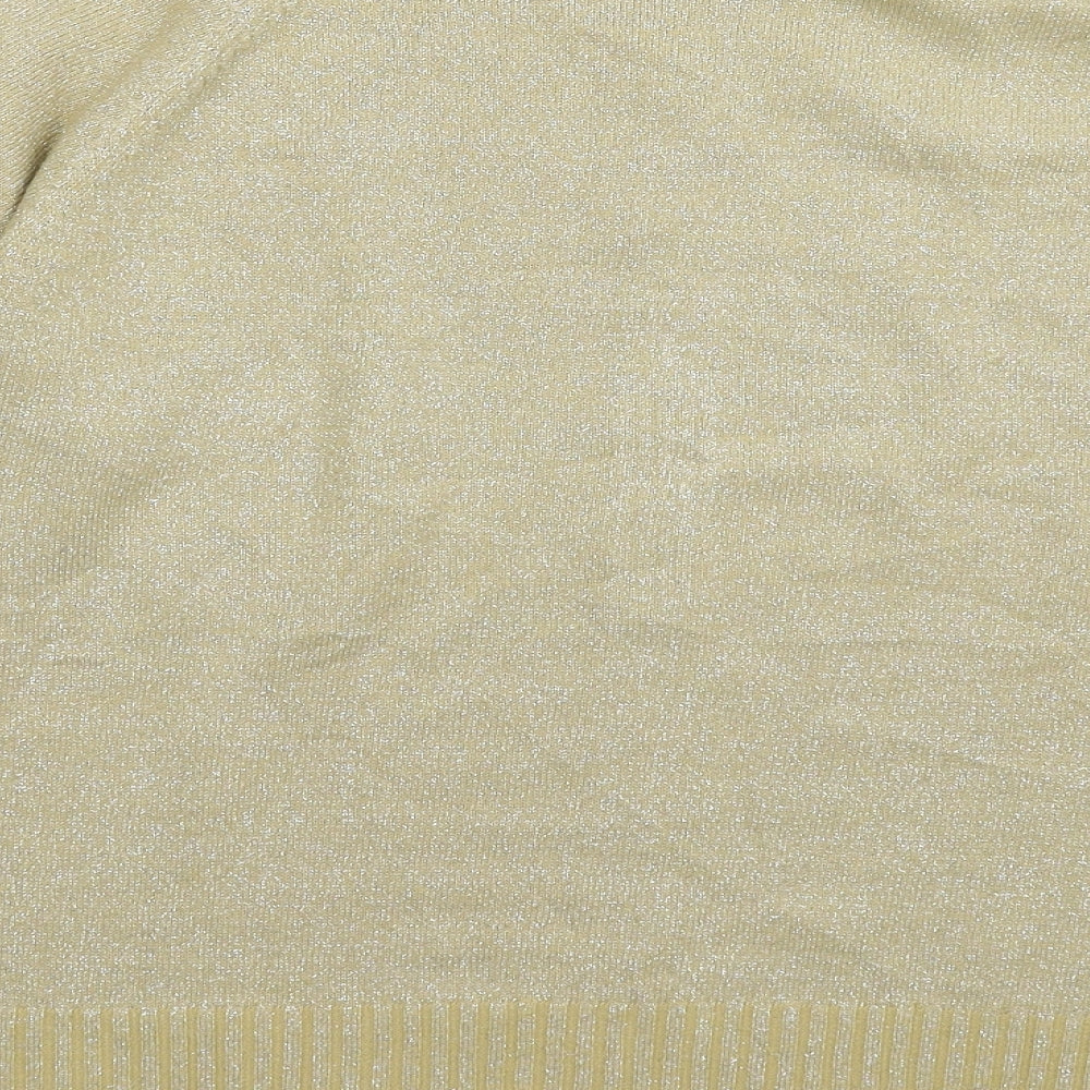 Bonmarché Womens Gold Knit Pullover Jumper Size M