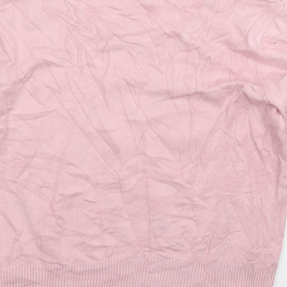 Roman Womens Pink Knit Pullover Jumper Size 10