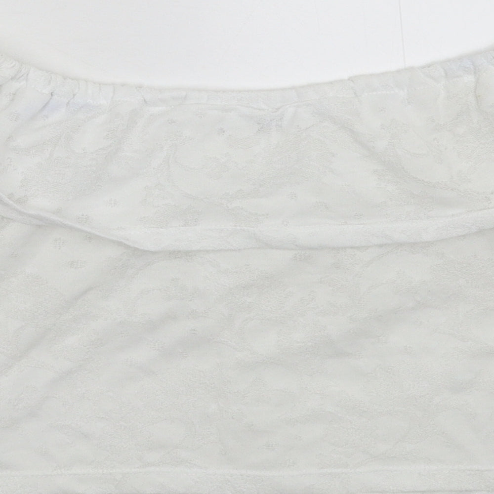 Miss Selfridge Womens White Cropped Tank Size 8