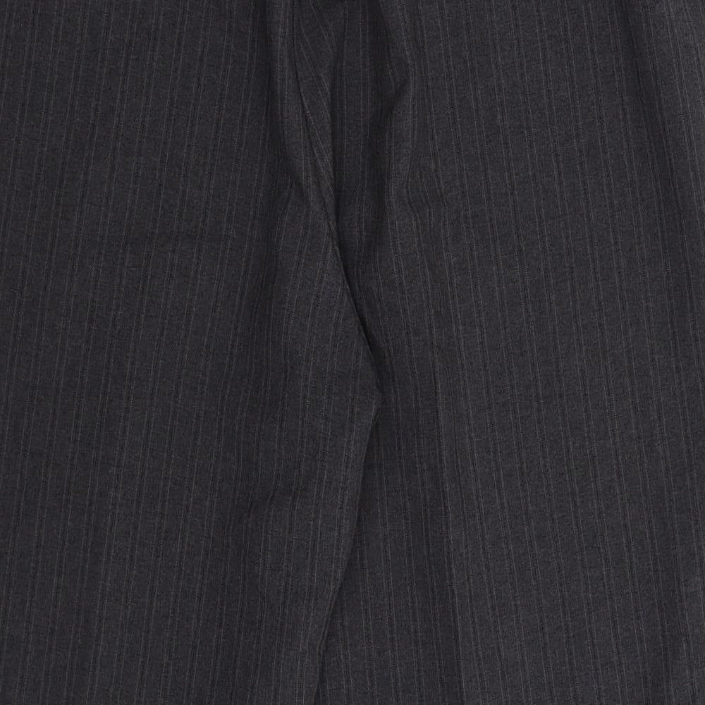 Bonmarché Womens Grey Striped Dress Pants Trousers Size 20 L26 in