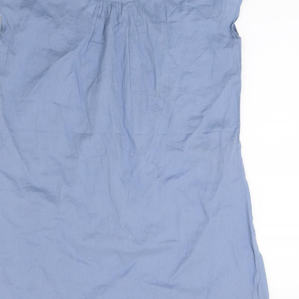 M&Co Womens Blue Rayon A-Line Size 10