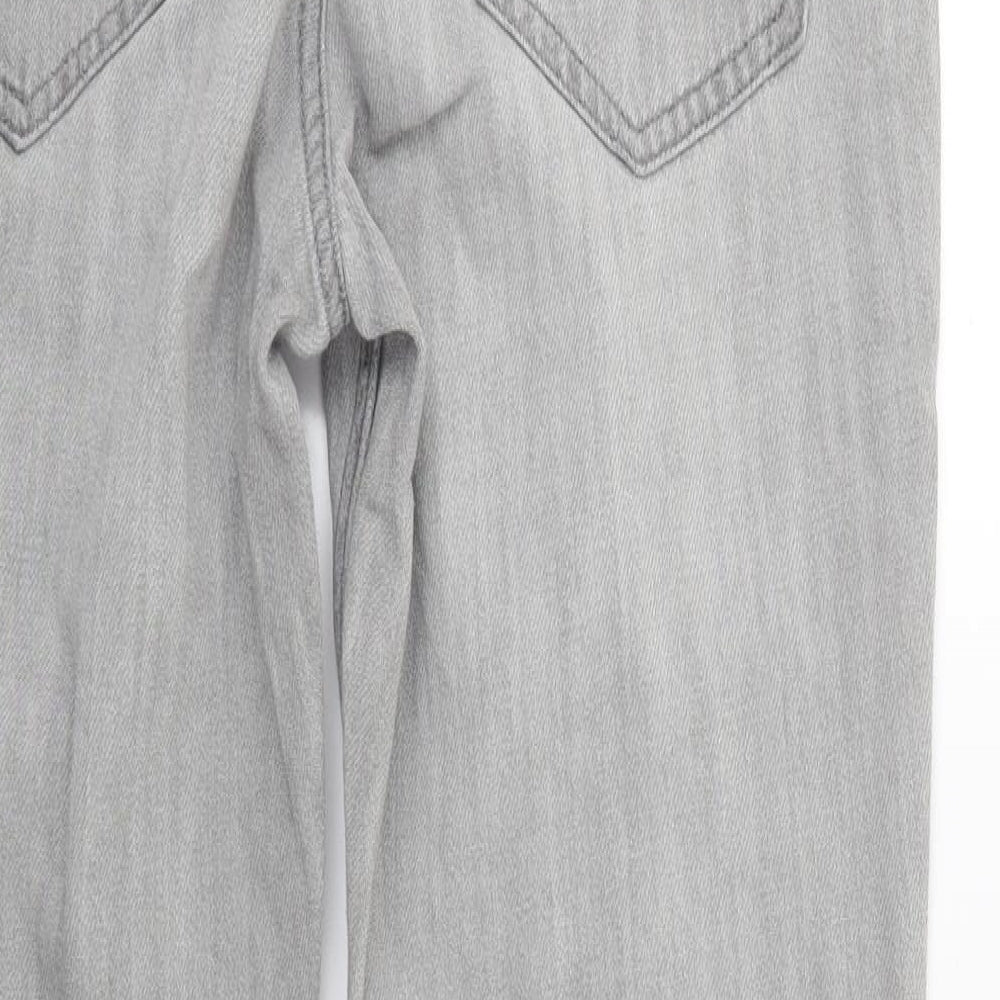 NEXT Womens Grey Denim Straight Jeans Size 10 L27 in