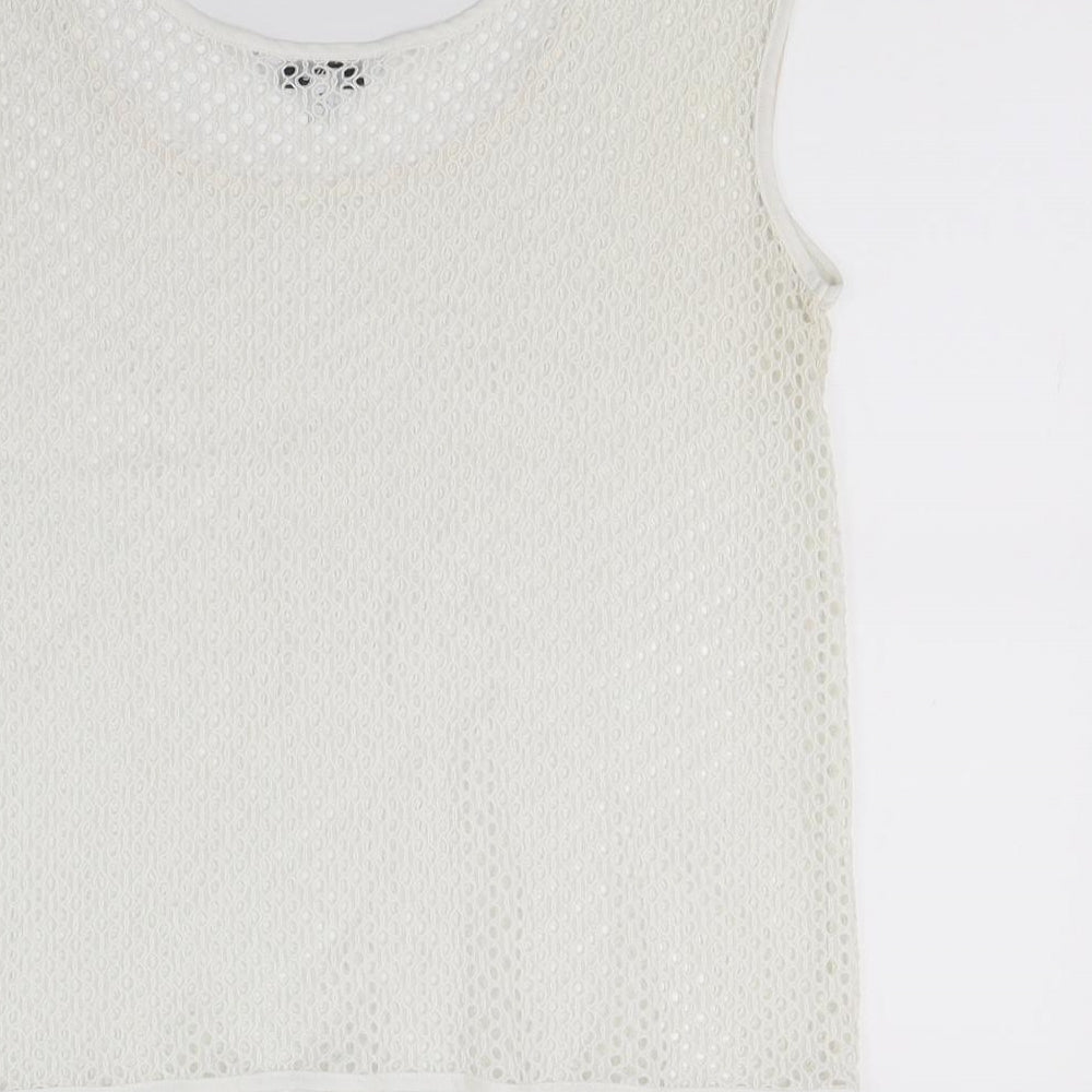 NEXT Womens White Basic Tank Size 10