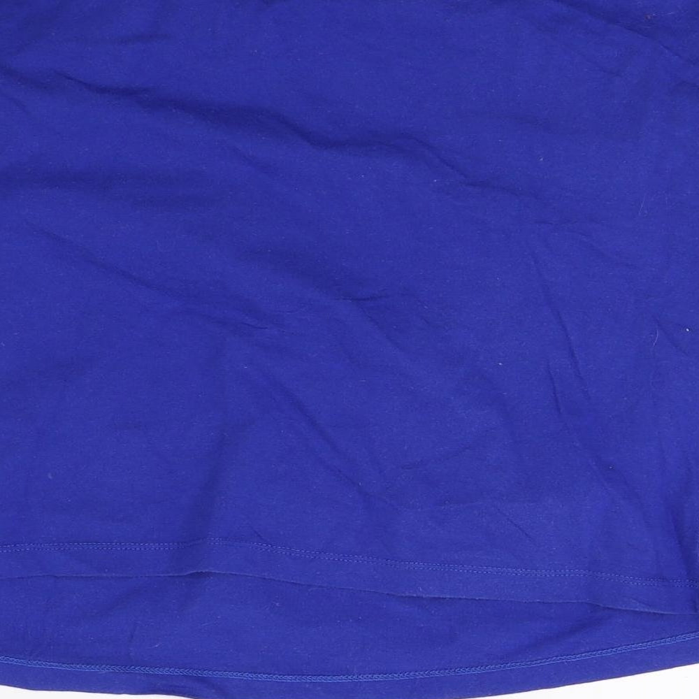Dorothy Perkins Womens Blue Jersey Cropped T-Shirt Size 22