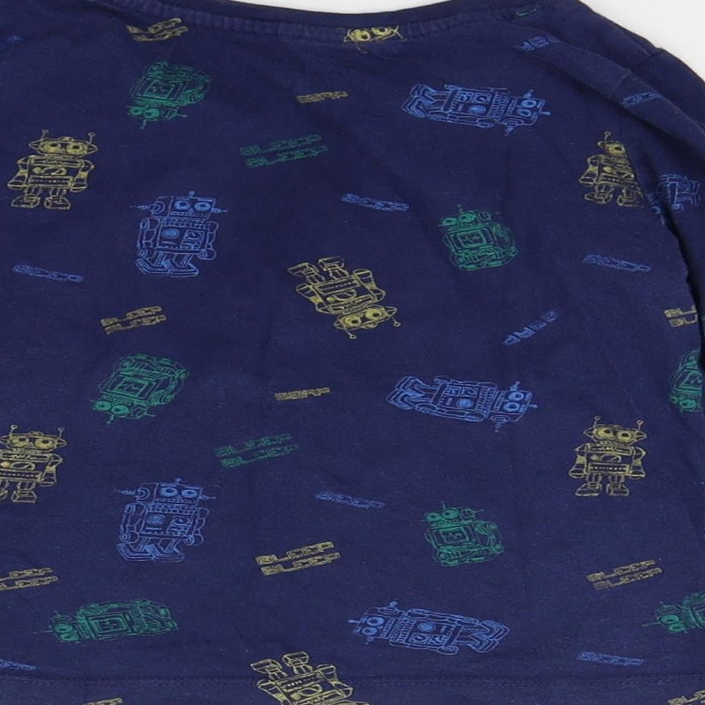 Primark Boys Blue Pullover Sweatshirt Size 3-4 Years - Robot Print