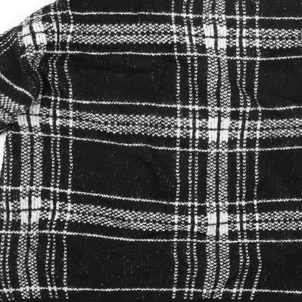 Marks & Spencer Womens Black Check Pullover Jumper Size S