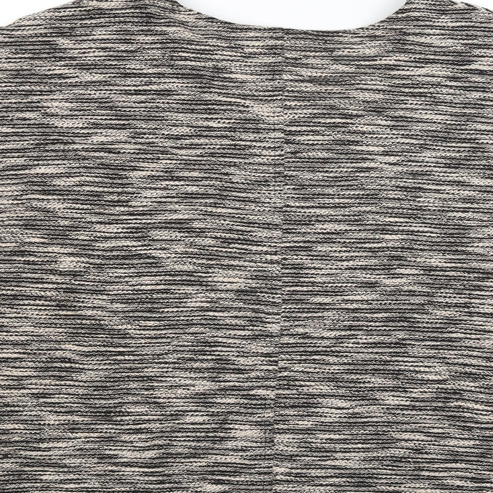 M&S Womens Gold Striped Pullover Jumper Size 14