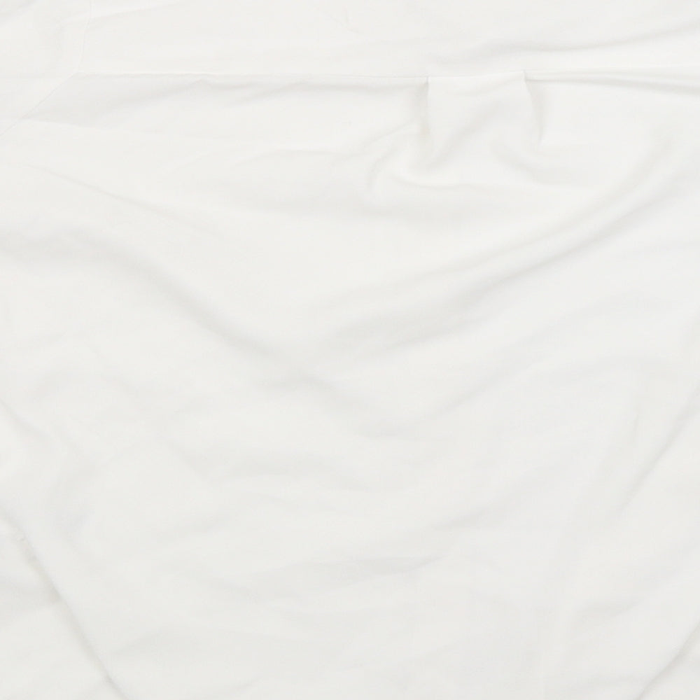 New Look Womens White Basic Button-Up Size 8